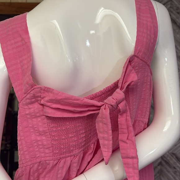 Old Navy Bright Pink Tiered women’s Dress with pockets, size large - Picture 8 of 8